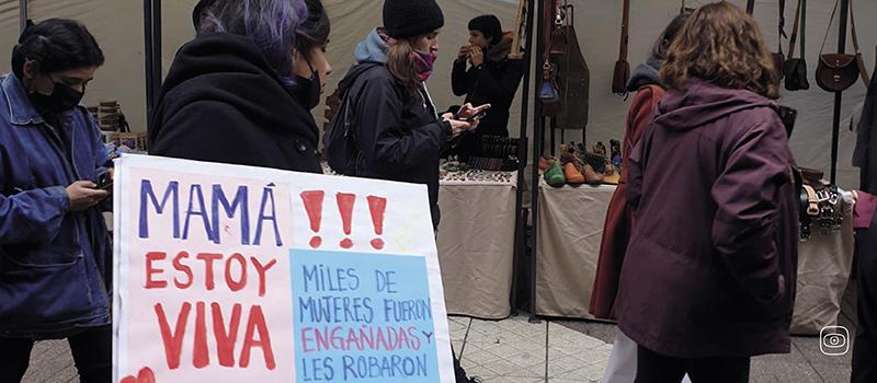 A demonstration of mothers whose children were stolen. 