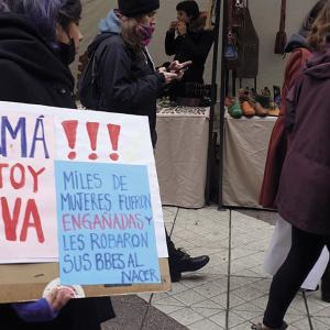 A demonstration of mothers whose children were stolen. 