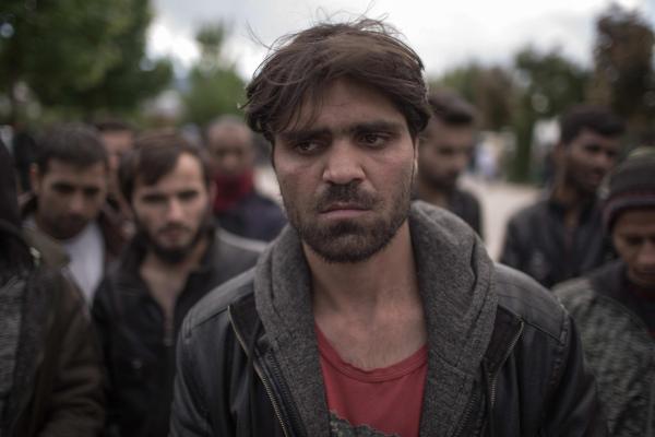 A migrant from Afghanistan in the camp Bira in Bihać, Bosnia and Herzegovina