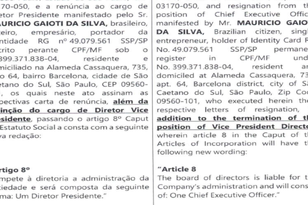 Mauricio Gaioti resigns from CEO North Star refinery Para state Brazil